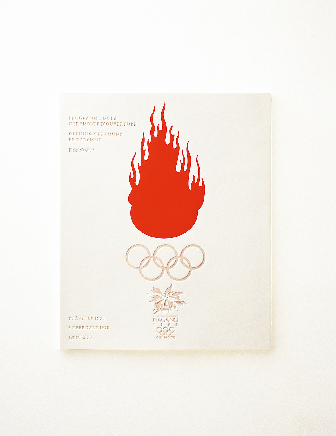 長野冬季オリンピック 開・閉会式プログラムデザイン